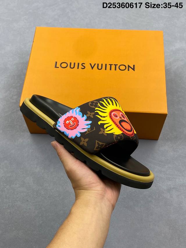 Takashi Murakami X Louis Vuitton Lv slippers Original one-to-one development of