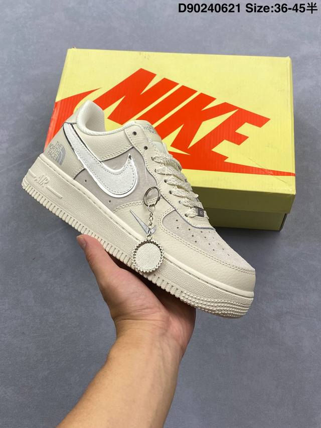 Corporate-level Af1 Nike Air Force 1 '07 Low Air Force One white shoes with thic