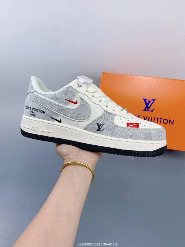 Corporate Nike Air Force 1 '07 Low "Lv joint gray denim double hook" Air Force O