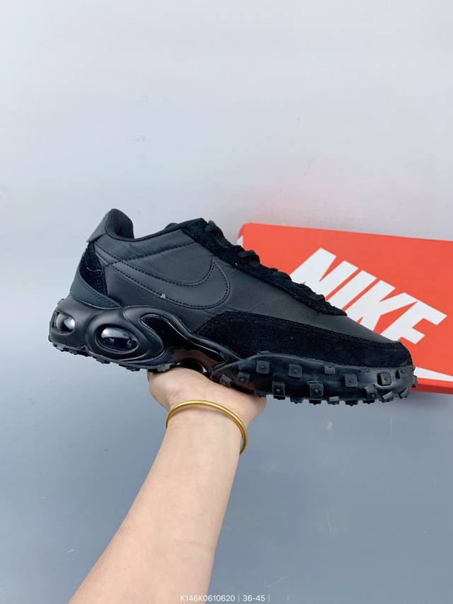 Nike Air Max Waffle Racer Sp Triple Black Comfortable, non-slip, wear-resistant