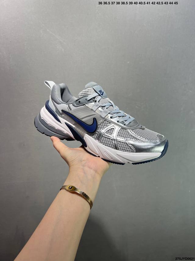 Corporate-level Nike V2K Run running shoes, retro style, mesh breathable sports