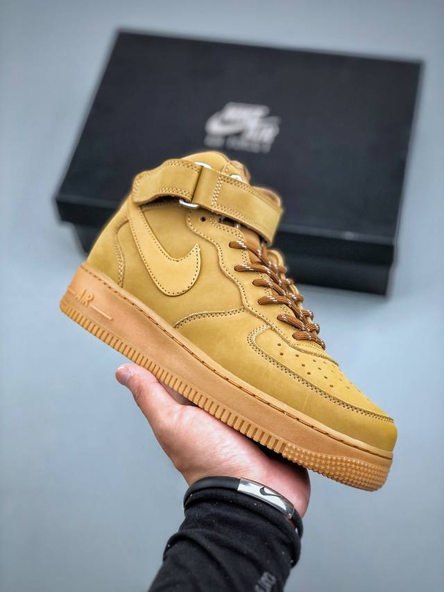 Welfare Nike Air Force 1 '07 Air Force One Wheat Mid-cut Velcro Versatile Casual