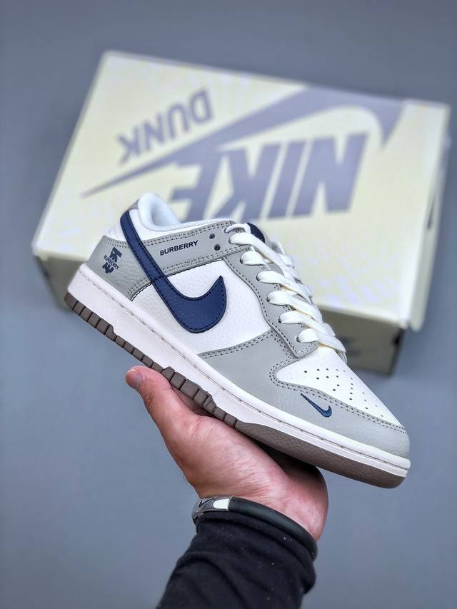 F version Overseas hit limited sale! High-end custom Nike Sb Dunk Low Burberry j