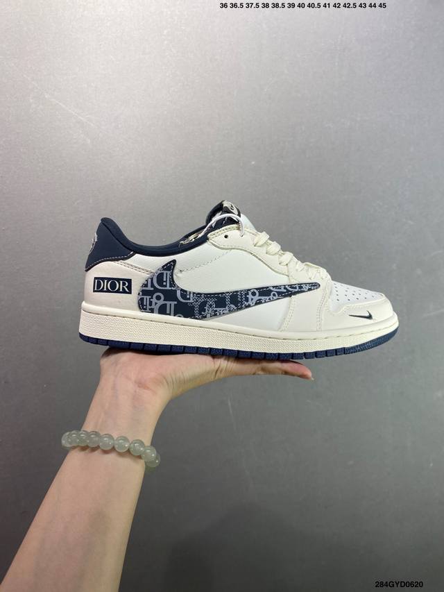 Corporate-level Fragment X Travis Scott X Dior Air Jordan 1 Low three-party join