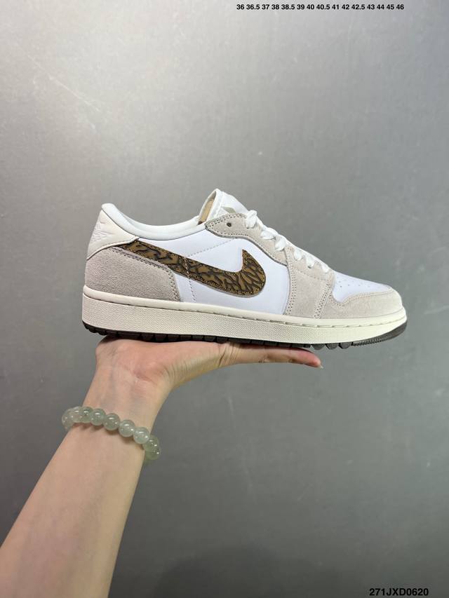 Corporate Nike Air Jordan 1 Lowg "Elephant Print" Aj1 Jordan Generation Low Top