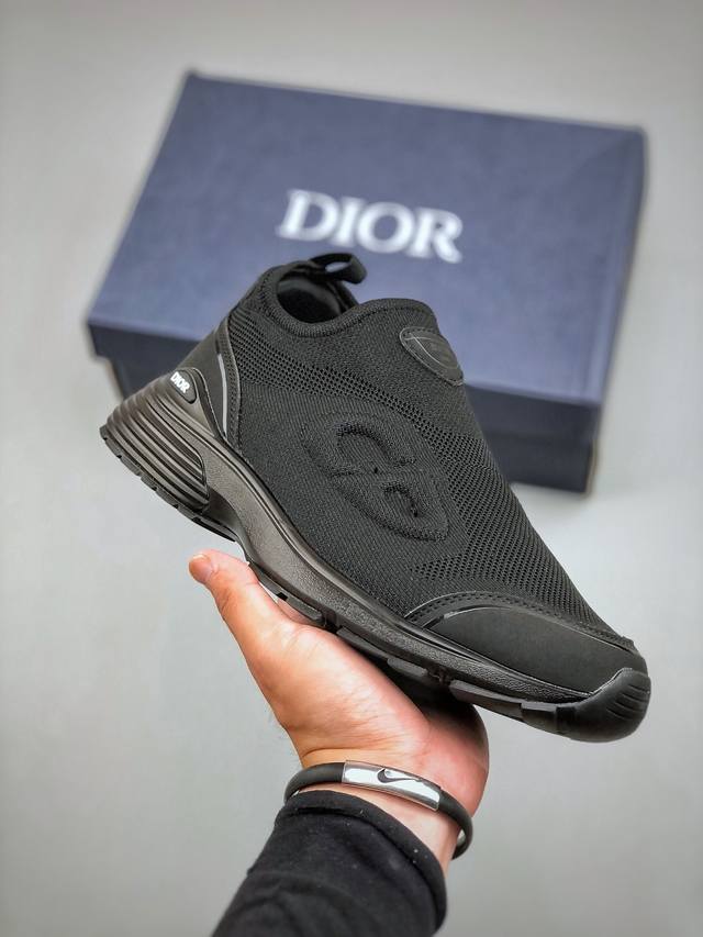 Dior B30 mesh fabric thick-soled lace-up casual low-top sneakers for men and wom