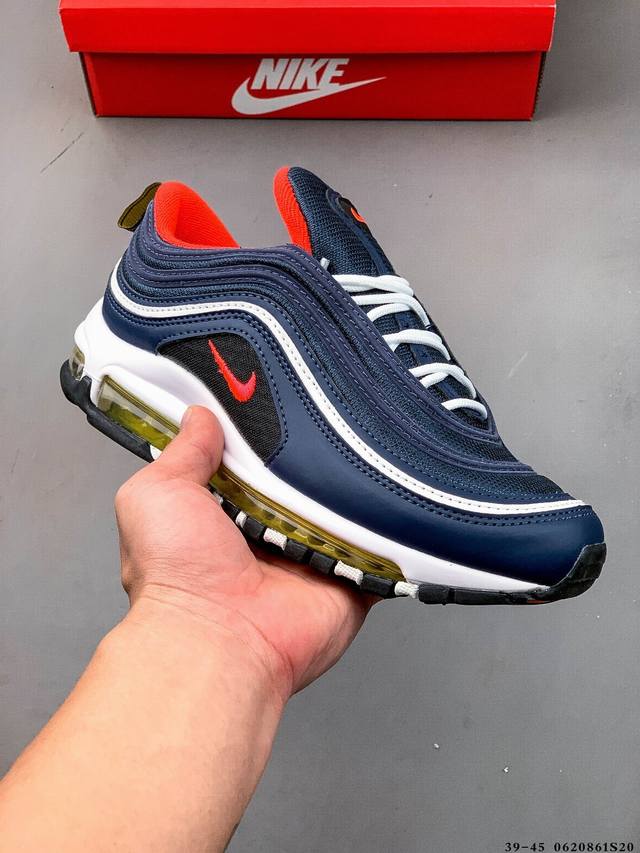 Nike Air Max 97 Bullet Series Full Palm Air Cushion Classic Sports Leisure Runni