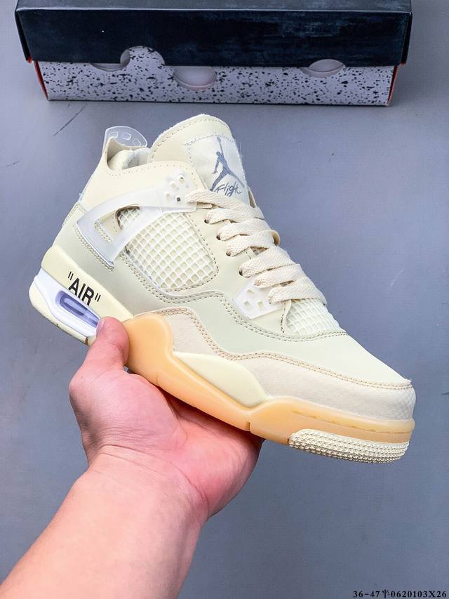 Second-layer genuine label! Air Jordan 4 Aj4 mid-top retro casual sports culture