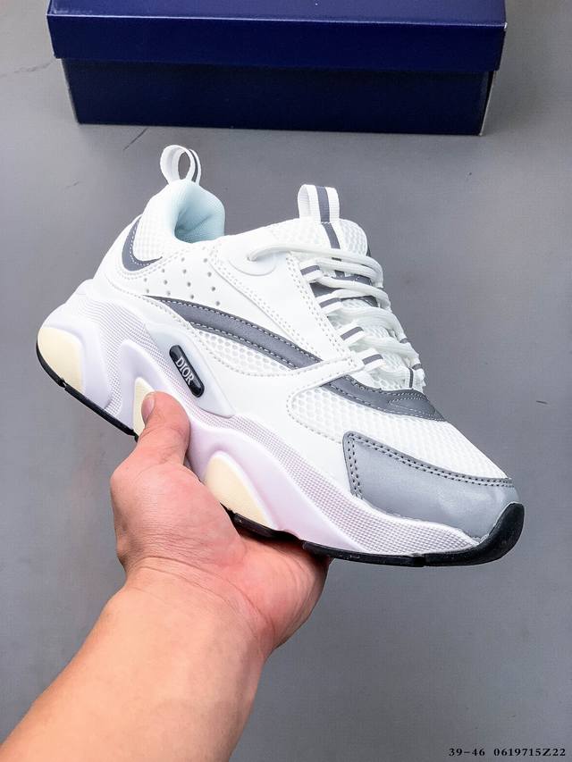 Dior B22 Leather Tech Mesh Sports Casual Shoes The B22 sneaker reinterprets the