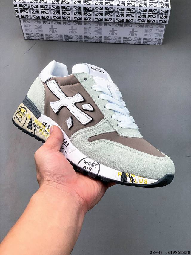 Premiata Italian shoe brand. Create a casual and fashionable sports shoe with a