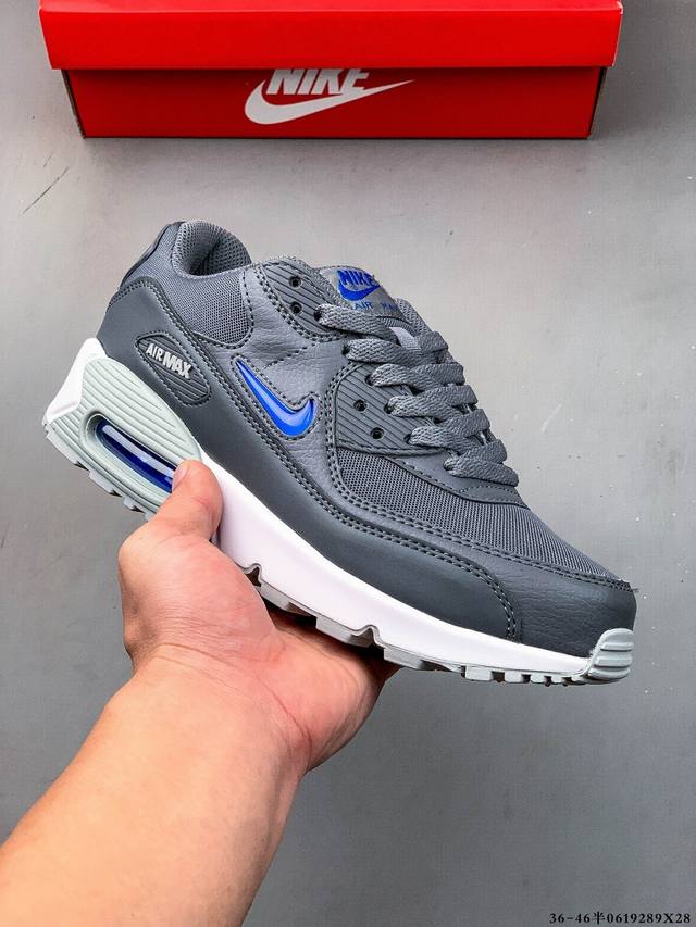 Company level! Nike Wmns Nike Air Max 90 Oreo Half Palm Air Cushion Full Leather