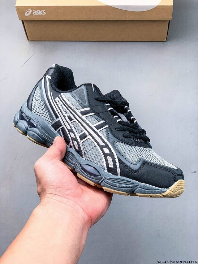 Asics Gel-Nyc 2055 breathable mesh upper with some synthetic leather material us