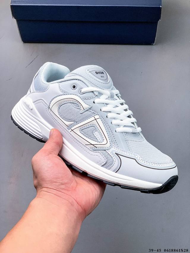 Dior B30 Retro Breathable All-match Casual Shoes B30 uses fine leather and mesh