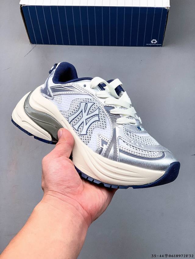 Company level! Mlb Chunky Liner thick-soled casual running shoes Ny printed brea