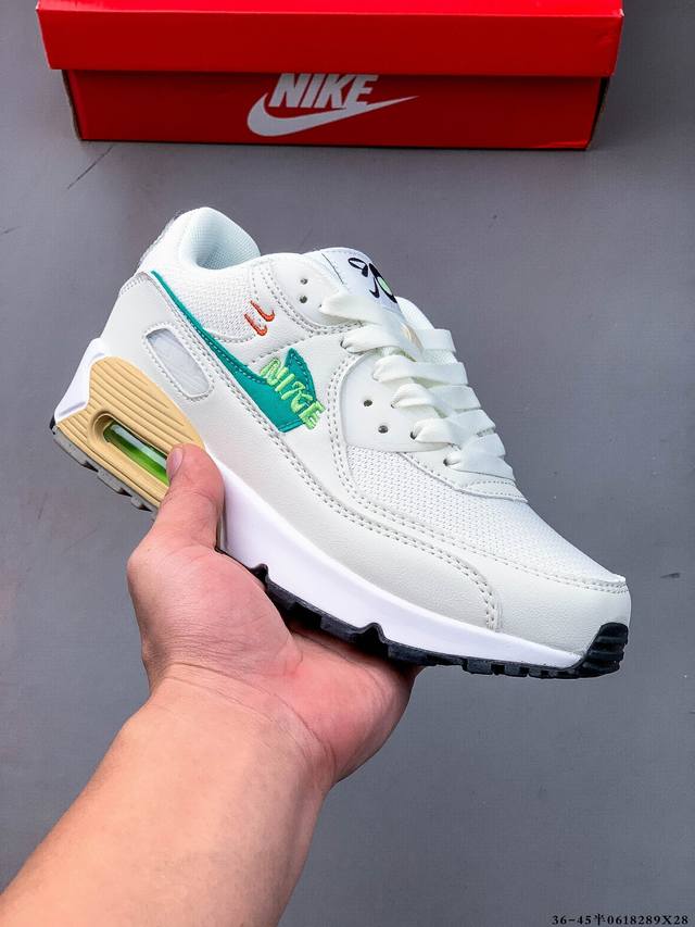 Company level! Nike Wmns Nike Air Max 90 Oreo Half Palm Air Cushion Full Leather