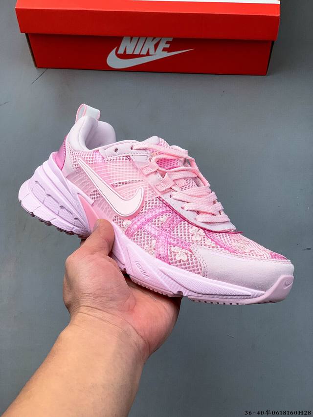 Nike V2K Run new all-match casual running shoes with retro style. The breathable