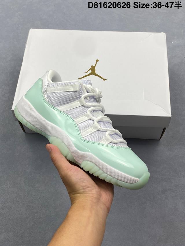 Nike Air Jordan 11 Retro Low Igloo white mint green low-top sports culture baske