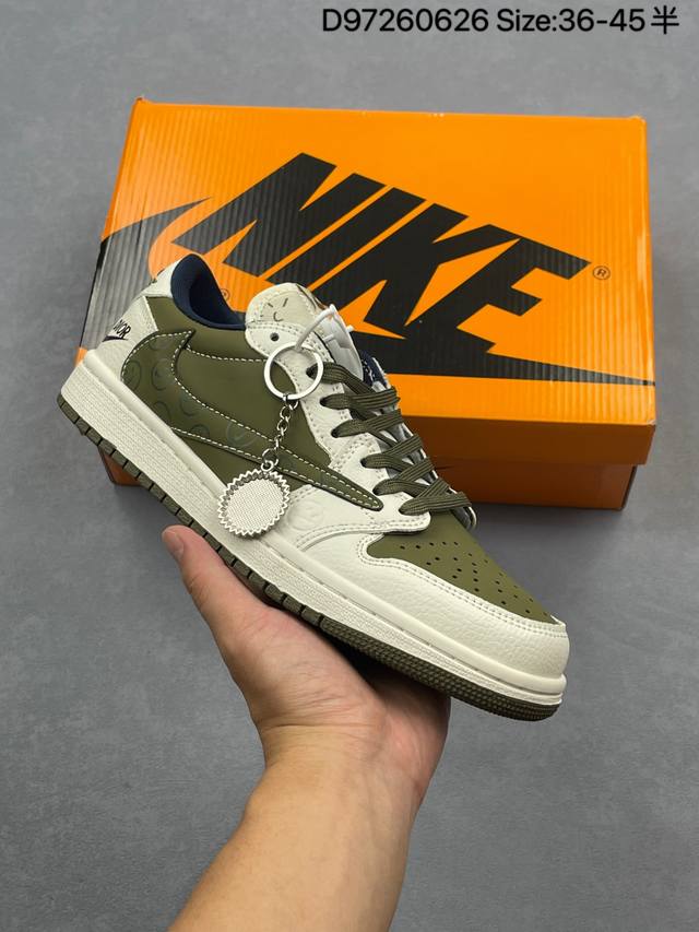 Corporate Nike Air Jordan 1 X Travis Scott Aj1 Inverted Hook Joe One Inverted Ho