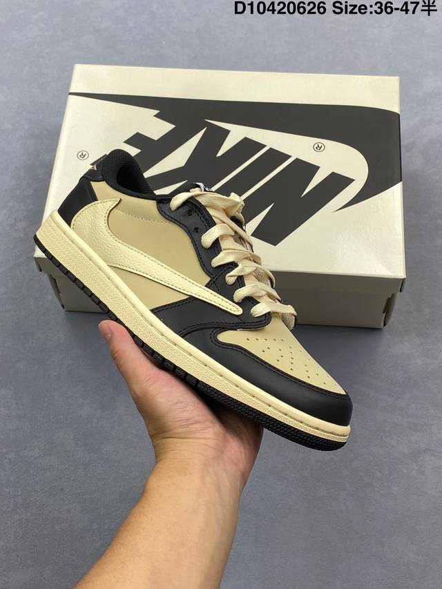 Corporate Nike Air Jordan 1 X Travis Scott Aj1 Inverted Hook Joe One Inverted Ho