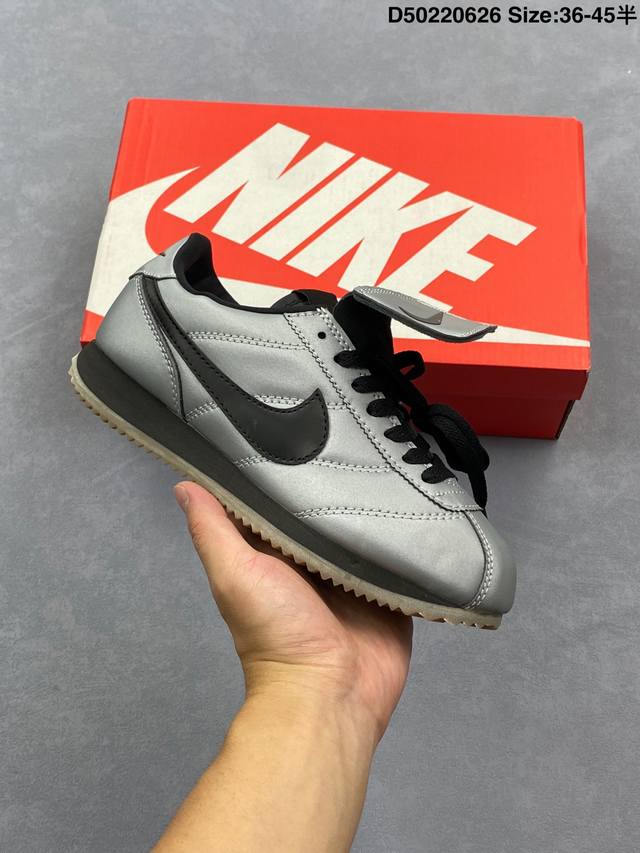 Nk Classic Cortez Leather Forrest Gump Retro First Generation Leather Jogging Sh