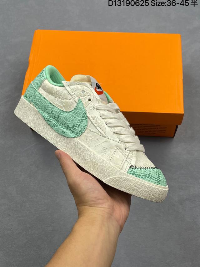 Nk Blazer Low'77 Jumbo Classic versatile low-top pioneer casual sports shoes Mad