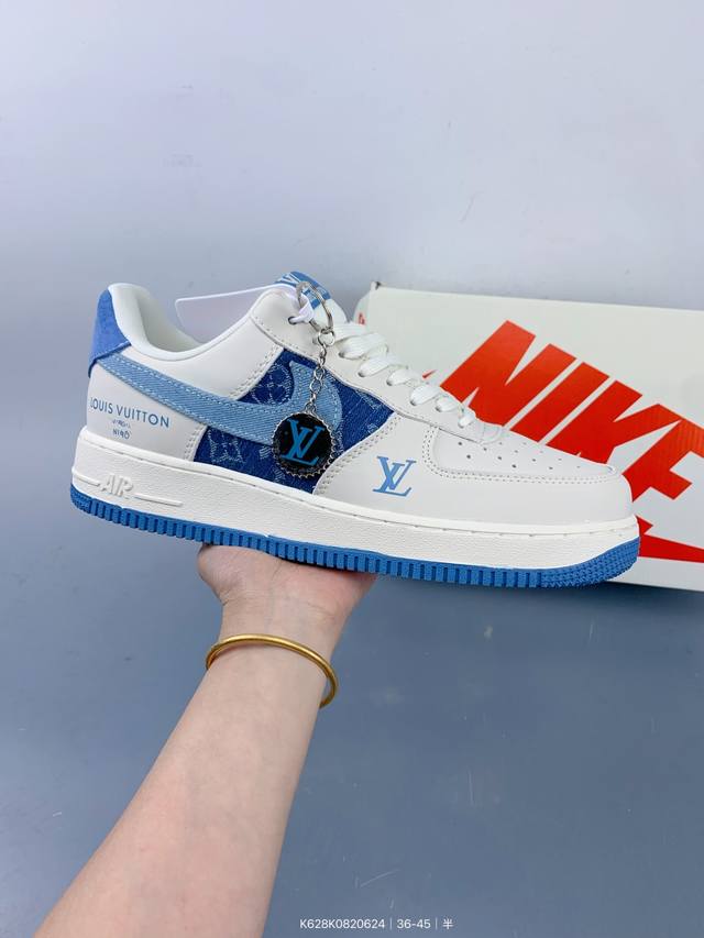 Corporate Nike Air Force 1 '07 Low "Lv co-branded blue hook" Air Force One low-t