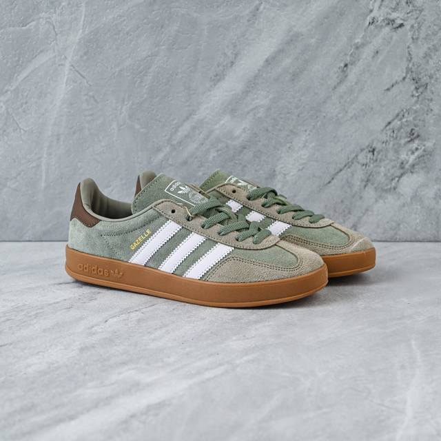 Special Price for God Edition Adidas Originals Gazelle Indoor Green Gray This sh