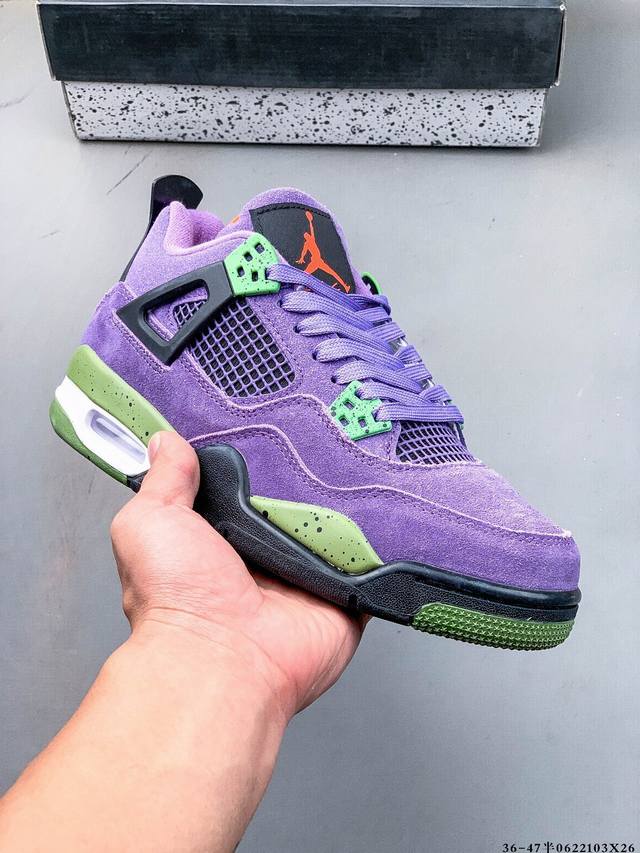 Second-layer genuine label! Air Jordan 4 Aj4 mid-top retro casual sports culture