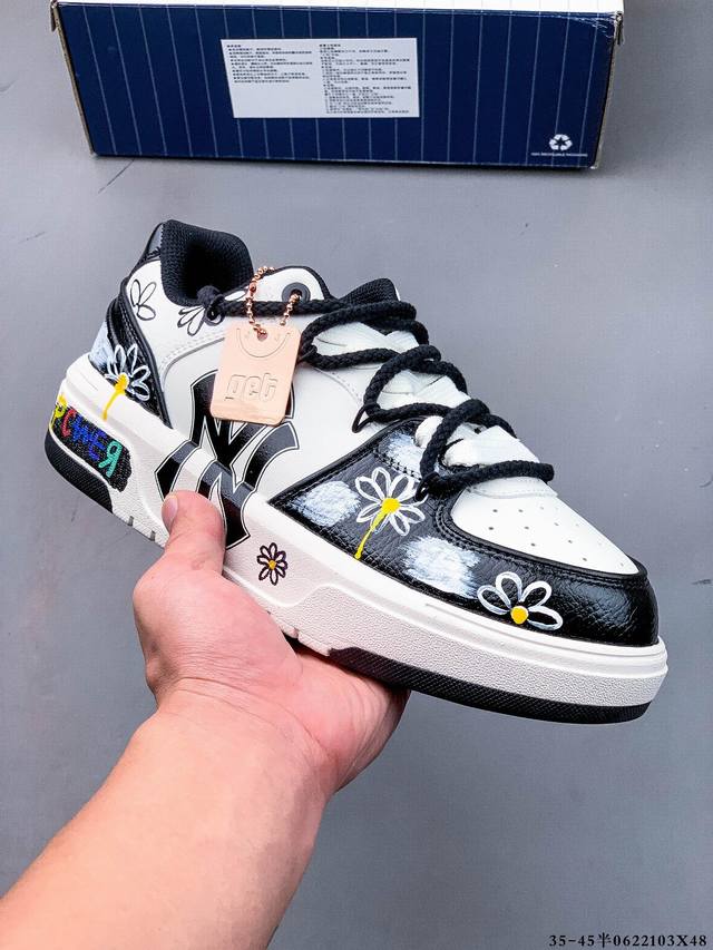 Corporate Level [Customized Sneakers] Mlb New York Yankees Trend Code Street Gra
