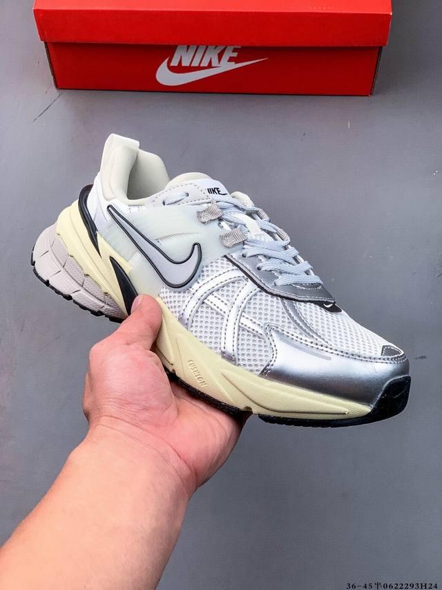 Nike V2K Run new all-match casual running shoes with retro style. The breathable