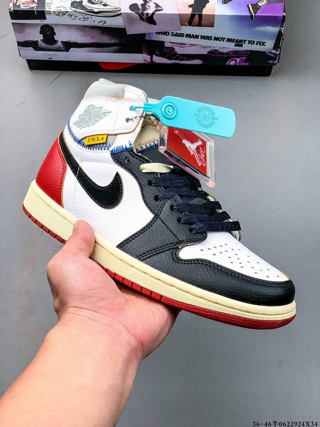 Corporate-level top layer! Air Jordan 1 high-top trendy cushioning sports casual