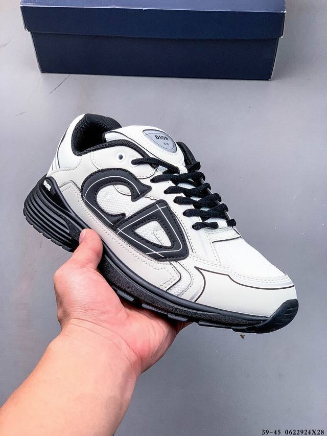 Dior B30 Retro Breathable All-match Casual Shoes B30 uses fine leather and mesh