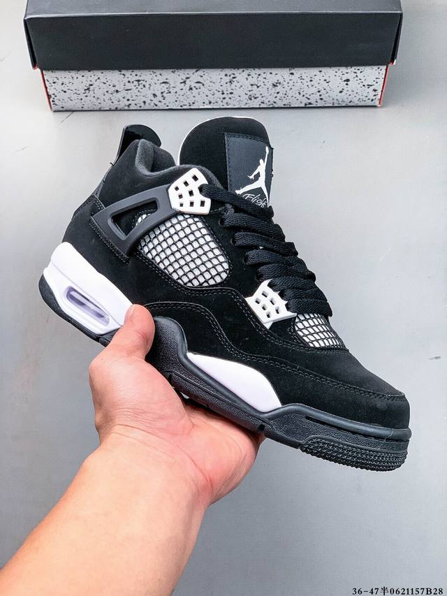 Second layer genuine label! Air Jordan 4 Aj4 mid-top retro casual sports culture