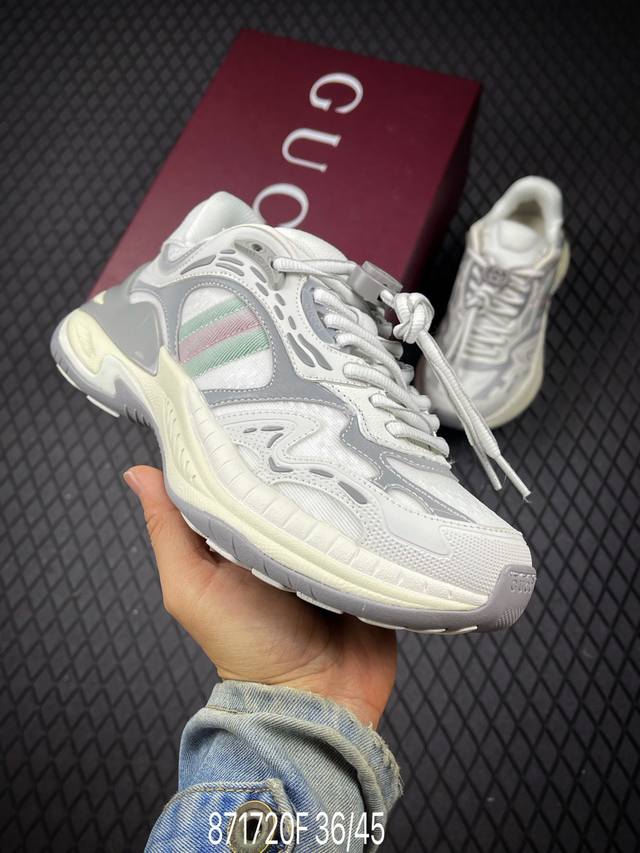 Fgucci round toe drawstring high-end all-match casual sports shoes for men and w