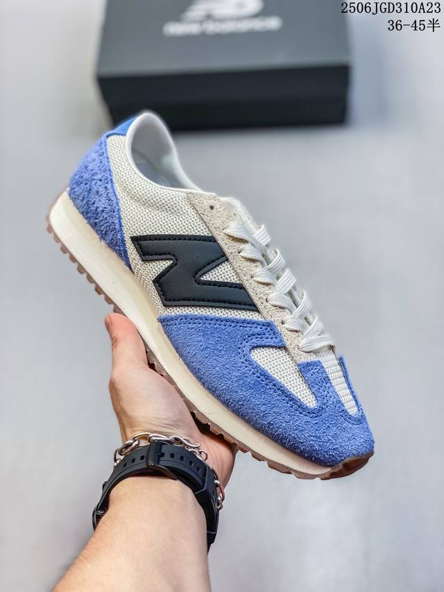 genuine label with half size New Balance U471 series off-white dark blue men's a