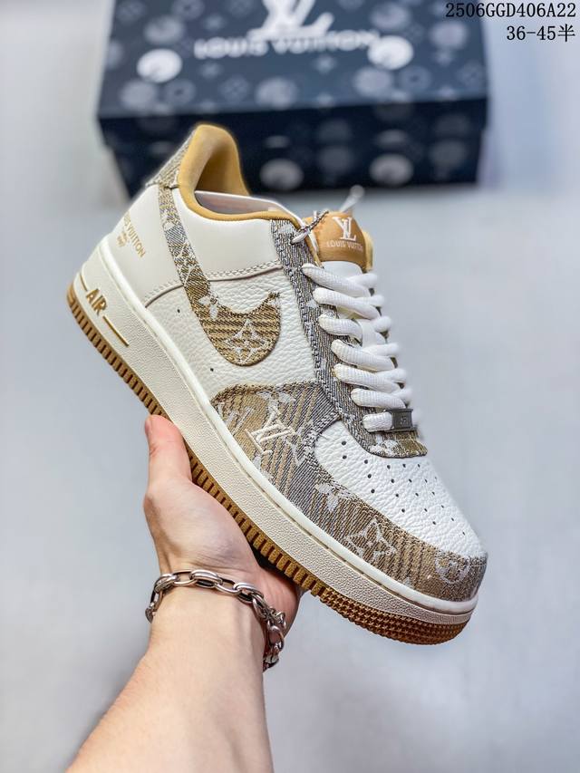 Limited sale overseas! Corporate-level Nike Air Force 1 '07 Low Lv joint-khaki g