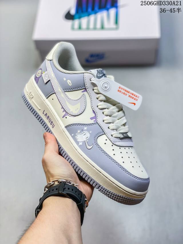 Authentic label with half size Nike Air Force1 07 Low Customized Air Force Origi