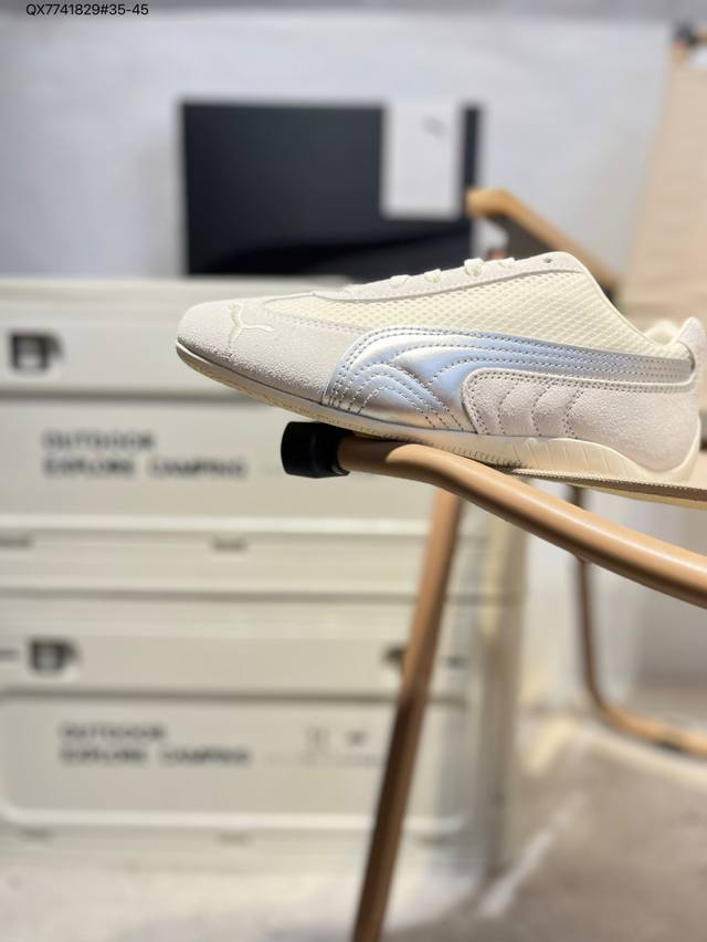Cs The Open Product X Puma Speedcat Grey and White Speed Racing Series Puma Low-