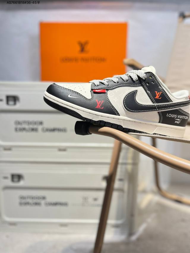 Lv X Nike Sb Dunk Low Made in a big factory Highly recommended New color scheme