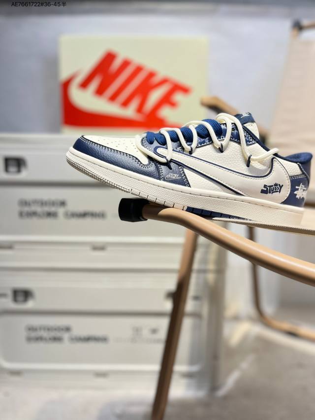 Company-level first-layer Pistusi x Jordan Air Jordan 1 Low Aj1 low-top series b