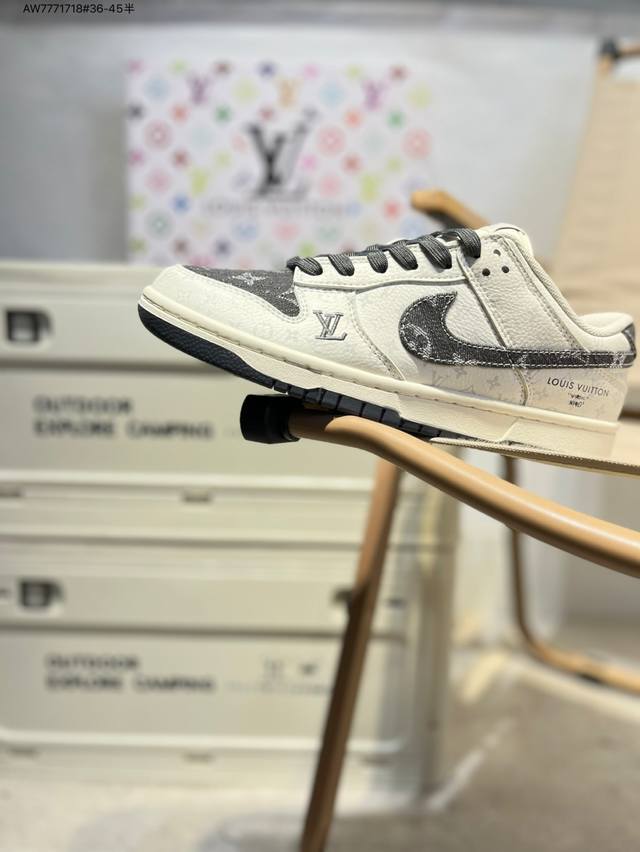 Lv X Nike Sb Dunk Low Made in a big factory Highly recommended New color scheme