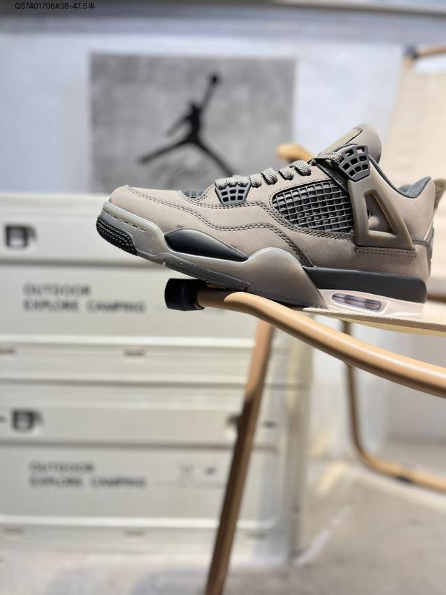 company-level top layer leather Air Jordan 4 Retro Black Military Blue Michael J