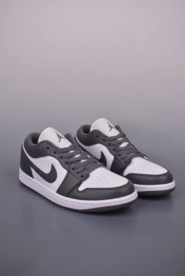 Air Jordan 1 Low Grey and White Aj1 Joe 1 low-top casual sneakers synchronized w