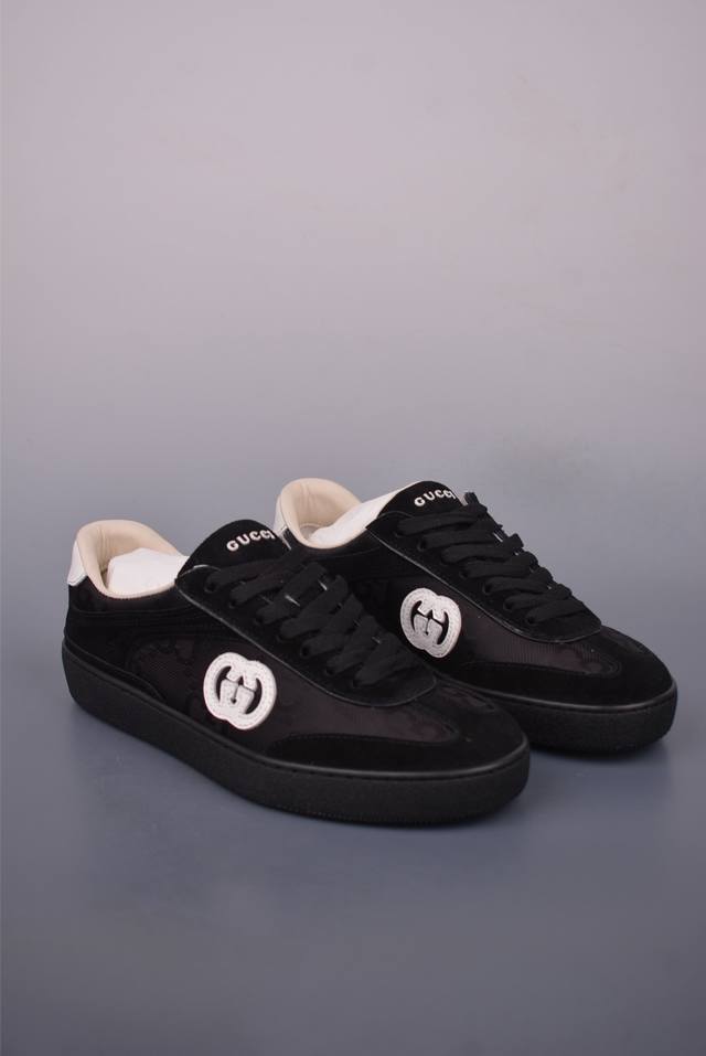 Gucci Interlocking G Suede Sneaker G74 series low-top retro sports sneakers upgr