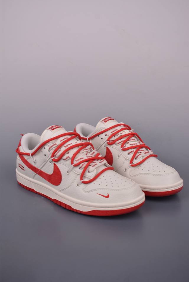 Nike Sb Dunk Low Supreme co-branded deconstructed drawstring shoelaces, pure ori
