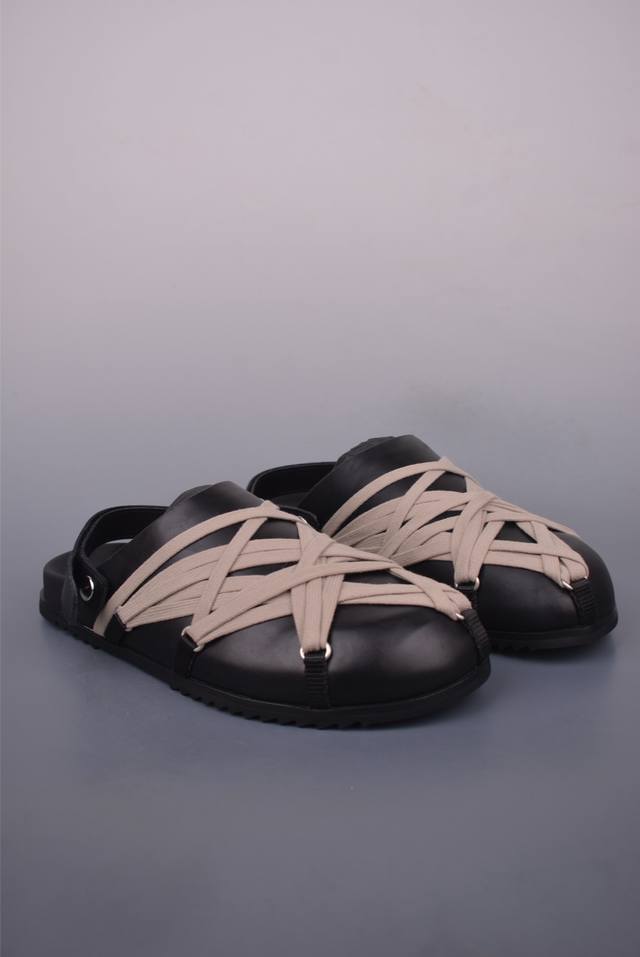 Rick Owens Ro Mega Rick Owens Drkshdw Crazy Strap Half Slippers Guangdong Top Ve
