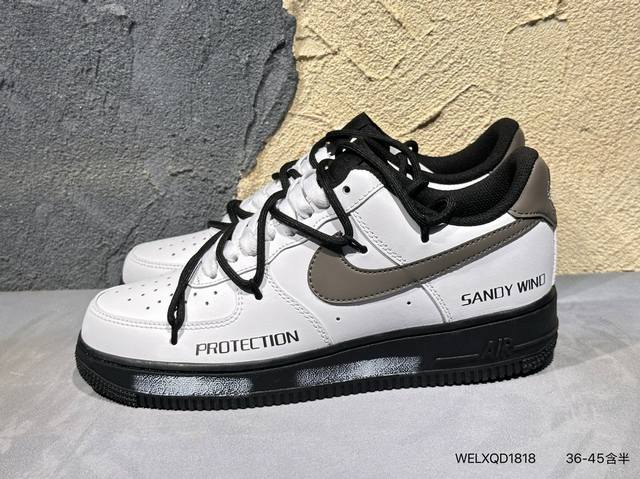 Air Force 1 Low 811 manufacturing Silently wrapped black and white gray classic