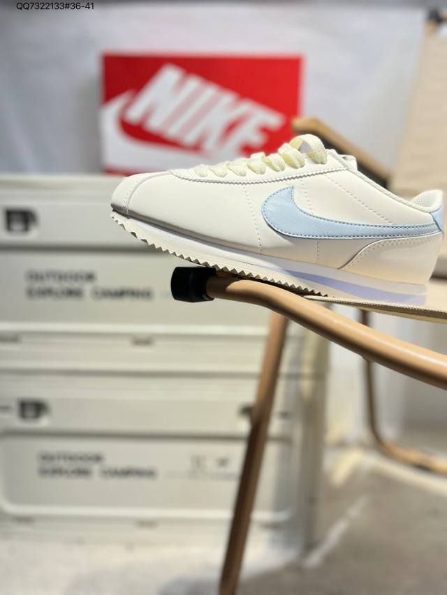 Nike Classic Cortez New Color Classic Forrest Gump Casual Running Shoes The pure