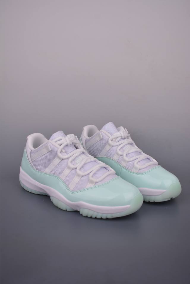 Air Jordan 11 Retro Pure Original Version Wmns Aj11 Low Top Replica Mint Blue Or