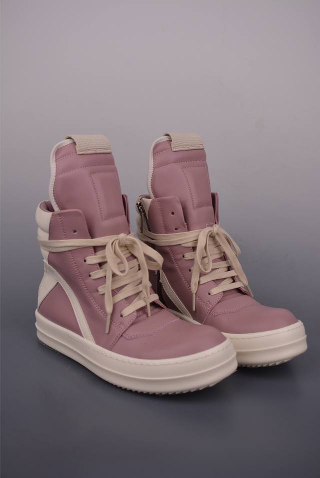 Ro Rickowens Sakura Pink Inverted Triangle Ro Watermelon Head Thick Sole High To